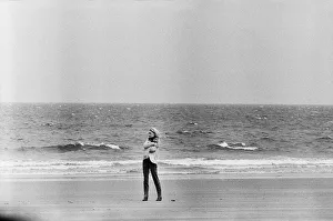 French actress Brigitte Bardot on location in Scotland during filming of her latest movie
