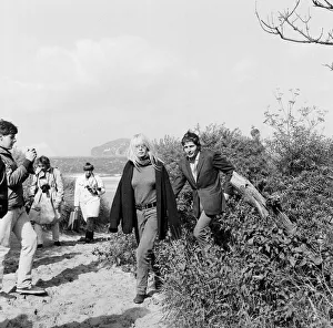 00506 Prints: French actress Brigitte Bardot on location in Scotland during filming of her latest movie