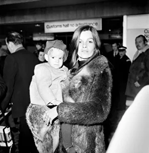 Fur Coat Prints: French Canadian actress Genevieve Bujold arrived at Heathrow Airport from Montreal