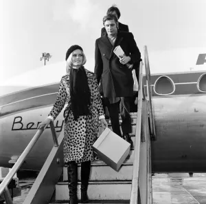 Movie Prints: French film actress Brigitte Bardot arriving at London
