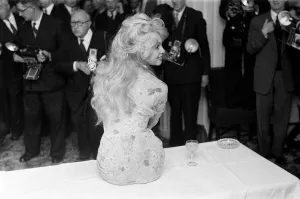 French film actress Brigitte Bardot in England to make a new film