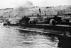 01456 Prints: French submarine Casablanca operating with Allied fleets in the Mediterranean