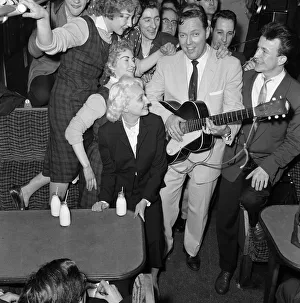 Welcome Prints: Frenzied scenes as American rock and roll singer Bill Haley arrives in London