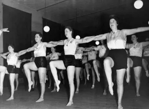 Exercises Prints: Every Friday evening 100 housewives on the Lapal Estate at Quinton, Birmingham