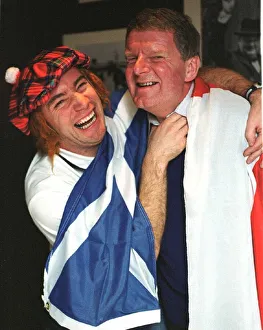 Friendly rivalry between football pundits Ally McCoist and John Motson ahead of Wembley