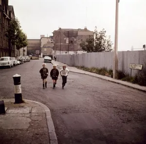 Friends playing out in Rotherhithe Steet in East London 12th March 1967