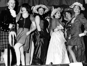 00364 Prints: Frills, flounces and hint of knobbly knee in an old style music hall show