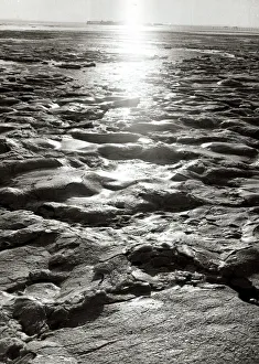 Landscapes And Gardens Prints: Frozen Ice and Frozen Salt Sea at Southend - 1963 Weather Cold
