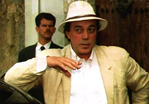 Scandal Prints: Fugitive businessman Asil Nadir photographed at his Cyprus home. Circa 1993