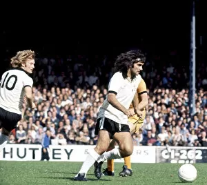 Fulham v Wolverhampton Wanderers. Rodney Marsh and George Best