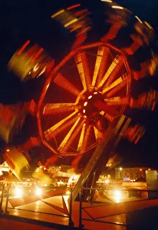 Fairground Prints: Fun seekers enjoying all the fun of the fair at the Stokesley Fair 20th July 1997