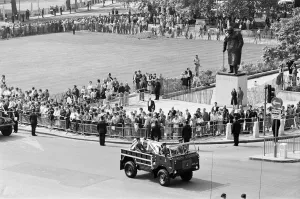 Crime Prints: The funeral of Louis Mountbatten, 1st Earl Mountbatten of Burma held at Westminster Abbey
