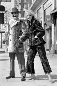 Fur coats for men: Fur coat fashions for men were on show in London when Anthony Miller