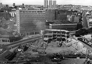 Rubble Collection: Part of Gallowgate, Newcastle, flattened to make way for the new St. James Station