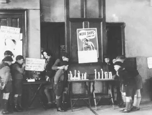 Finance Prints: Galmpton Wolf Cub fete in February 1942 with some interesting posters