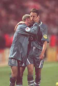Gareth Southgate was distraught after missing the penalty that knocked England out of