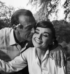 Gary Cooper and Audrey Hepburn making the film Love In the Afternoon September