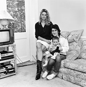 Gary Holton, Actor with family, girlfriend Susan Harrison and son Red, pictured together