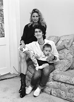 00355 Prints: Gary Holton, Actor with family, girlfriend Susan Harrison and son Red, pictured together
