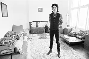 Gary Holton, actor and singer pictured at the flat he shared with friend