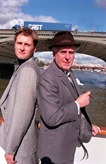 Bridge Prints: GARY WEBSTER AND GEORGE COLE ON THE RIVER THAMES - OCTOBER 1990