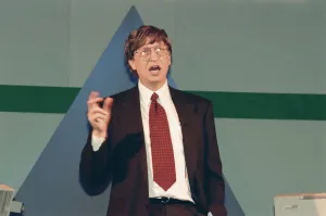 One Mid Adult Man Only Prints: Bill Gates C. E. O. of Microsoft seen here at Inside Track 95'event at the N. E