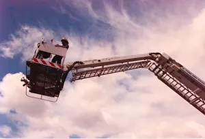 00074 Prints: Gateshead Fire Station shows off its latest piece of equipment - the Bronto Skylift