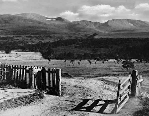 Atmsopheric Prints: The gateway to the Cairngorms mountain range in the East Highlands of Scotland