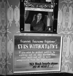 01147 Prints: £500 Insurance covers members of the audience who see the horror film