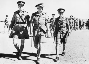 01465 Prints: Gen. Sir Claude Auchinleck (left), Major Gen. H. B. W. Hughes, Engineer-in-Chief M