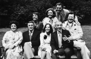 Gene Kelly with some friends outside the Savoy Hotel - May 1976 Dbase MSI
