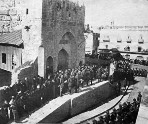 Israel Prints: General Allenby takes the salute after the reading of the Proclamation of Occupation