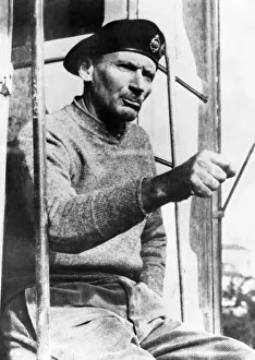 Hand Gesture Prints: General Bernard Montgomery seen here emphasises a point during a front line press