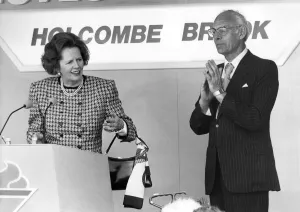 Public Speaking Prints: General Election: Prime Minister Margaret Thatcher seen here with husband Dennis