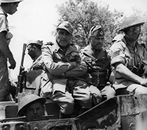 General Gotti Porcinari, Commander of the Napoli Division and his staff near Sortino