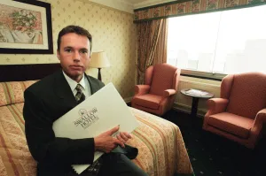 General Manager Paul Morrison of the Swallow Hotel is looking at the plans for the major