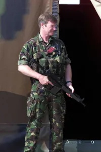Commander Prints: General Mike Jackson arrives at Kumanovo June 1999 from Belgrade during talks