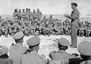 General Montgomery commander of the 8th army congratulating New Zeland
