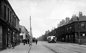 A general picture of the Scotswood area of Newcastle - A busy Scotswood Road 22 May 1945