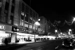General pictures of Newcastle City Centre at night with the Christmas decorations in full