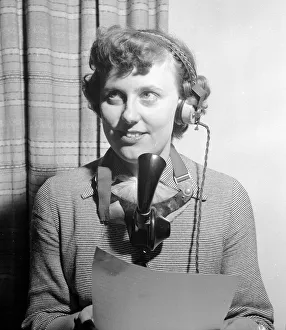00099 Prints: General Post Office golden voice operator winner for 1954. 2nd March 1954