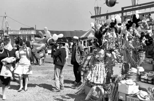 Fun Fair Prints: General scene of the fairground at Coventrys Hearsall Common 3rd June 1963