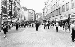 General scene of Lord Street Liverpool 24th July 1989