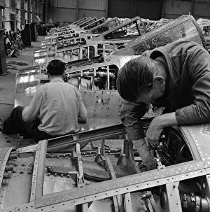 01186 Prints: General scenes showing the construction of the Lightning fighter plane at Preston