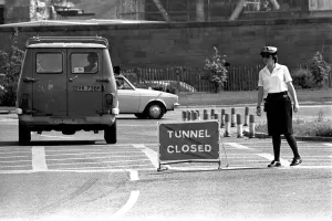 General scenes of traffic scenes in Newcastle - The Tyne Tunnel is closed 20