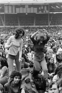 A general view of the audience at the London Rock and Roll Show at Wembley Stadium