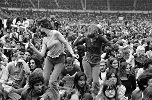 A general view of the audience at the London Rock and Roll Show at Wembley Stadium