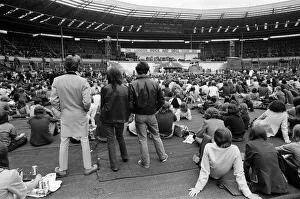 A general view of the audience at the London Rock and Roll Show at Wembley Stadium