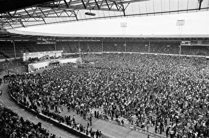 A general view of the audience at the London Rock and Roll Show at Wembley Stadium