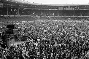 A general view of the audience at the London Rock and Roll Show at Wembley Stadium